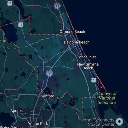 Map of Volusia County